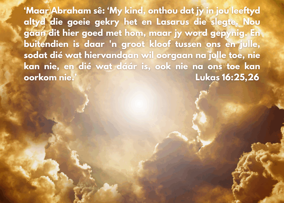 As hulle na Moses en die Profete nie luister nie