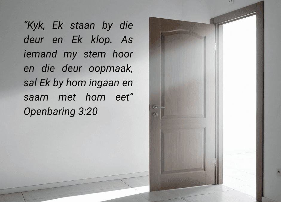 Wanneer die nuwe klop – maak oop
