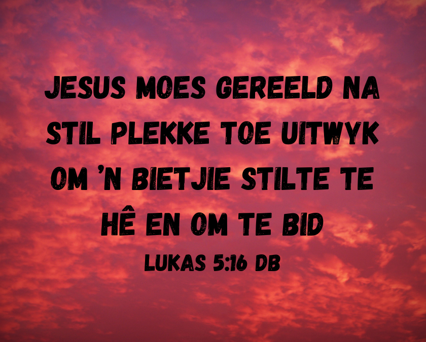 Alleentyd saam met God