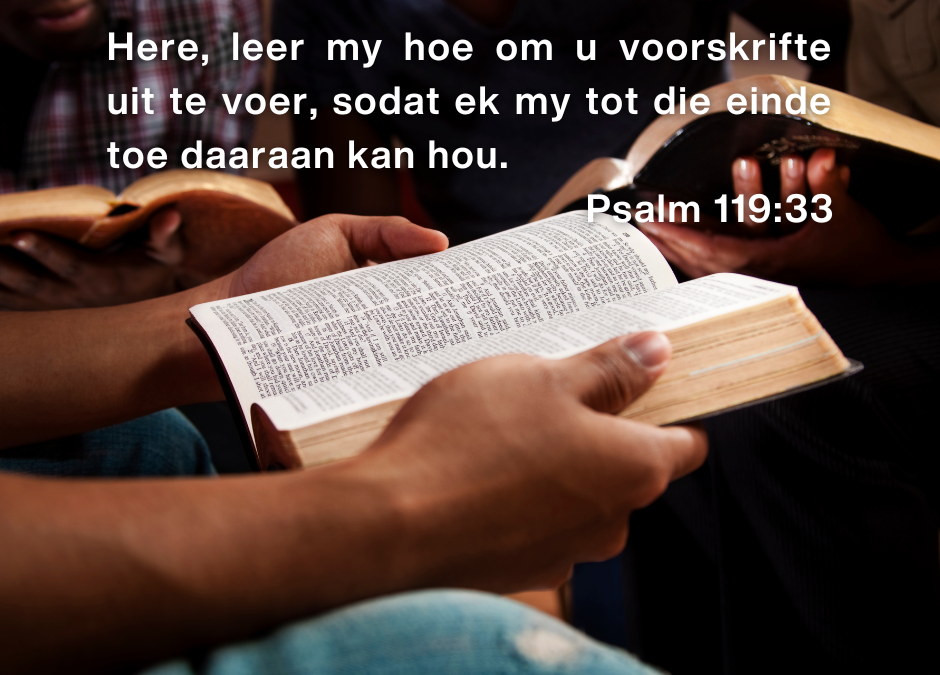 Die Here bestendig sy lewensreëls deur sy Torah